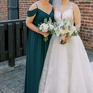 Revelry Lily Dress in Classic Emerald